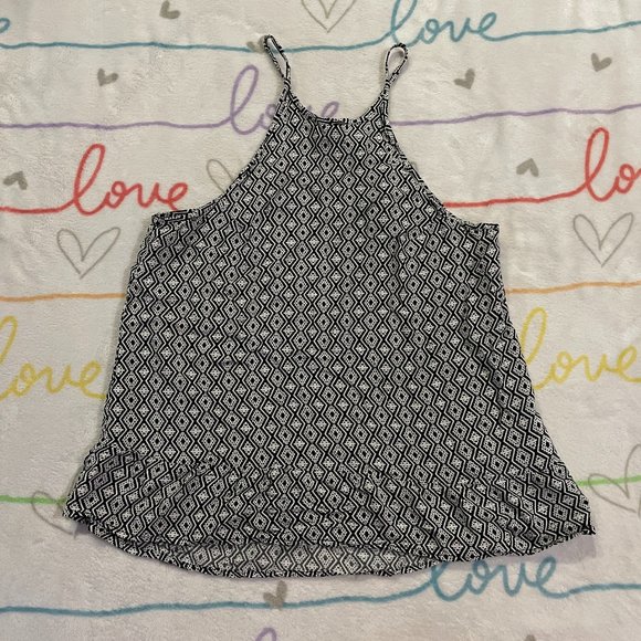 Hurley Black White Geometric Print Tent Tank Top Shirt sz Small S - Picture 1 of 3